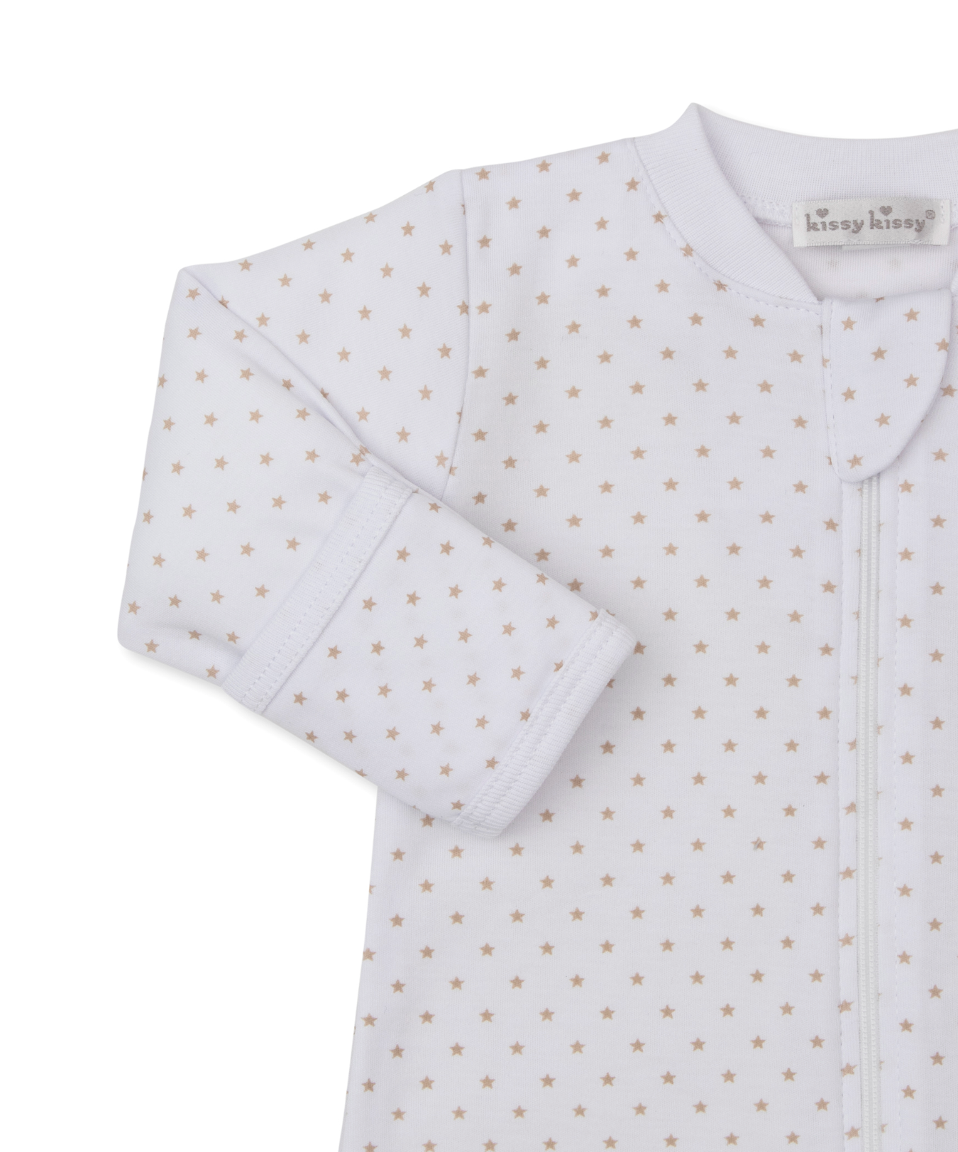 Tan Star Footie with Zipper
