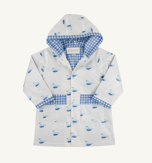 Liquid Sunshine Slicker Boys- Merrimack Quack Quacks/Park City Periwinkle Gingham