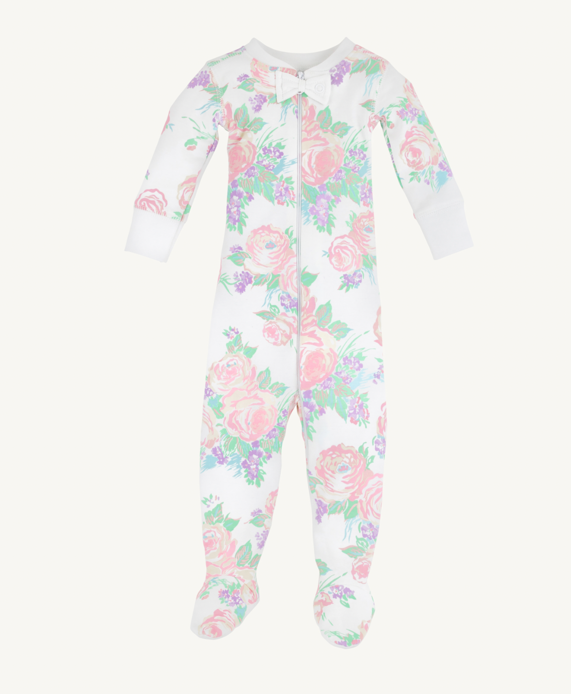 Noelle's Night Night Footed - Princess Grace Rose