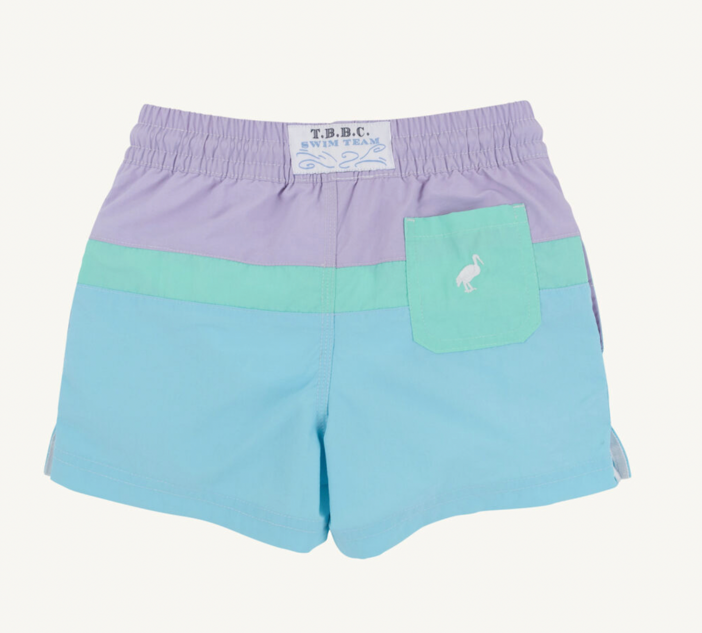 Country Club Colorblock Trunk -Lauderdale Lavender Turks Teal and Belhaven Blue