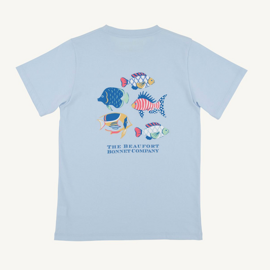 Sir Proper's T-Shirt- Buckhead Blue/Fish