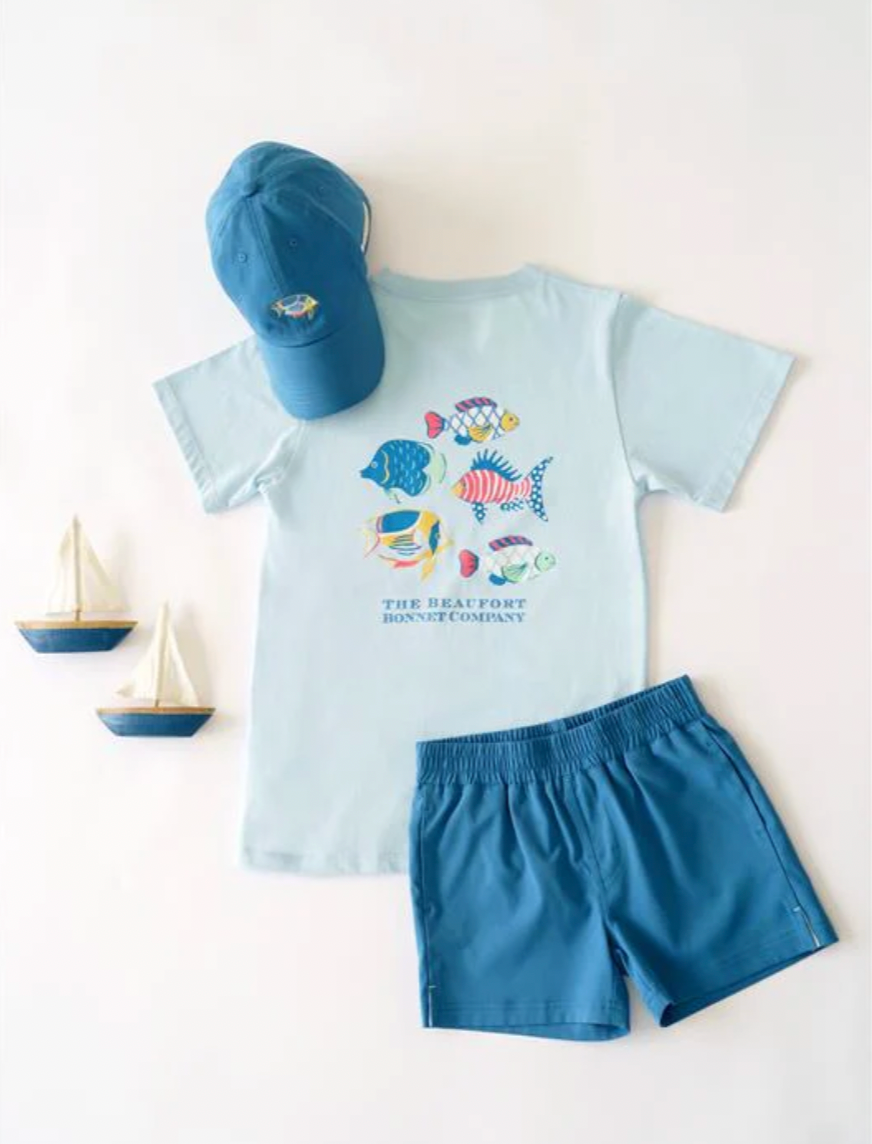 Sir Proper's T-Shirt- Buckhead Blue/Fish