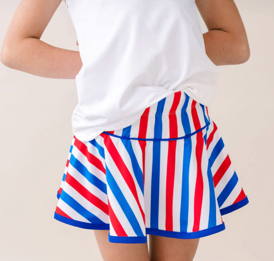 Quinn Skort - Bold, Brave, Blue