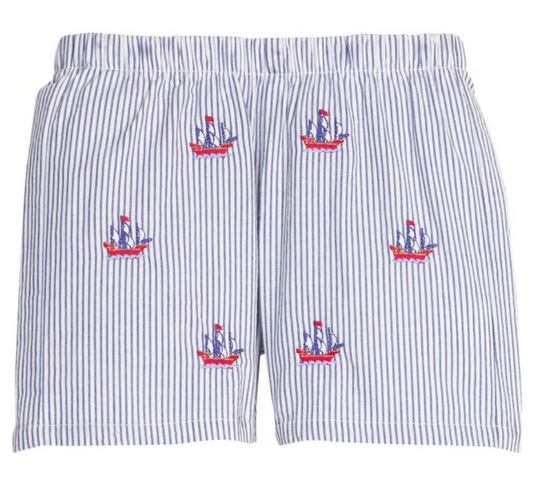Embroidered Short- Pirate Ship