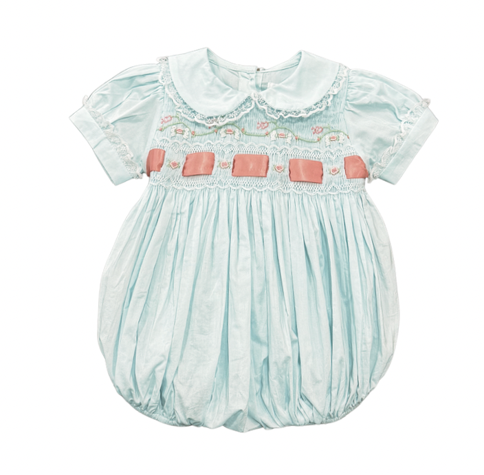 Dena Bubble - Handsmocked with Ribbon