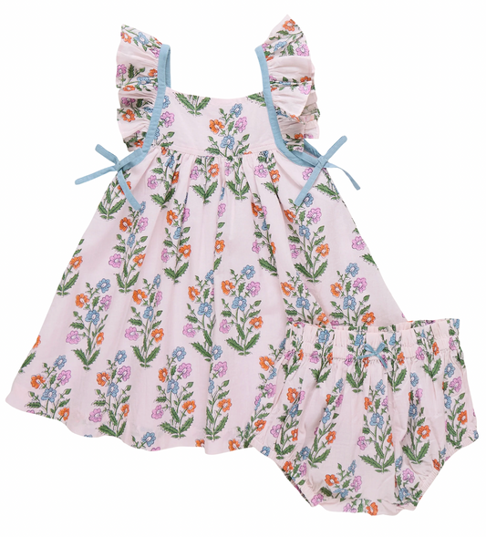 Ailee Dress Set- Pink Dewdrop