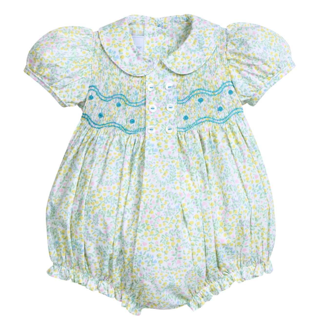 Smocked Bridget Bubble - Briarcliff Floral