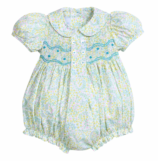 Smocked Bridget Bubble - Briarcliff Floral