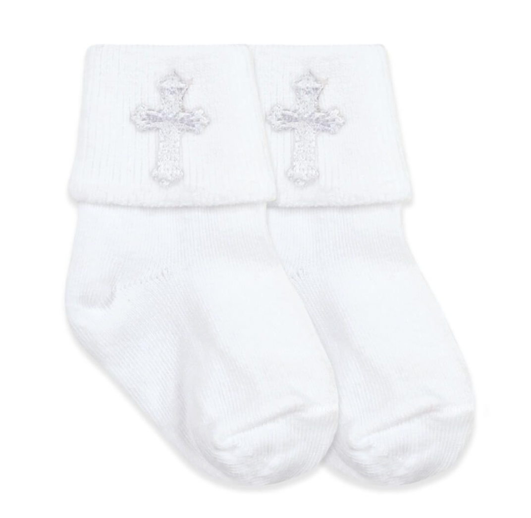 Christening Turn Cuff Socks