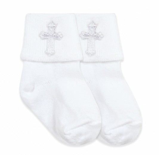 Christening Turn Cuff Socks