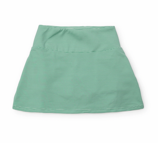 Margot Girls' Performance Skirt- Green Stripes