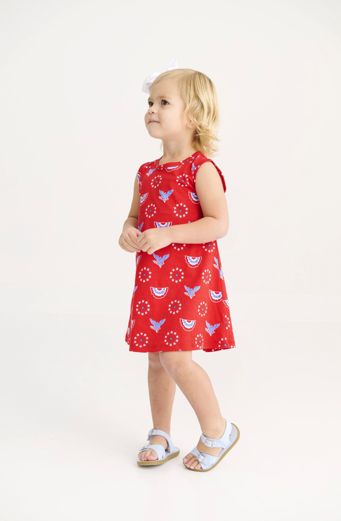 Sleeveless Polly Play Dress- Star Spangled Swag