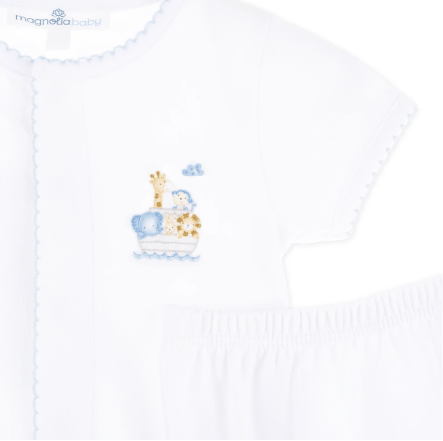 Noah's Ark Diaper Cover Set- Light Blue