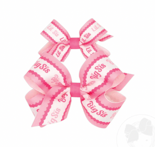 Mini Lil Sis/Medium Big Sis Grosgrain Hair Bows