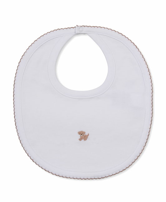 Bib w/ Hand Embroidery- Puppy