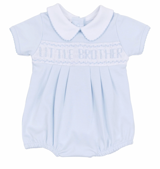 Little Brother Smocked Short Sleeve Bubble