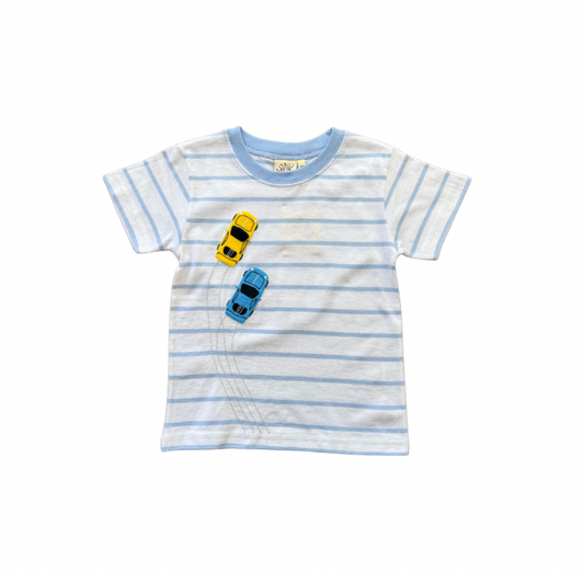 Stripe SS Tee w/ Two Cars Racing