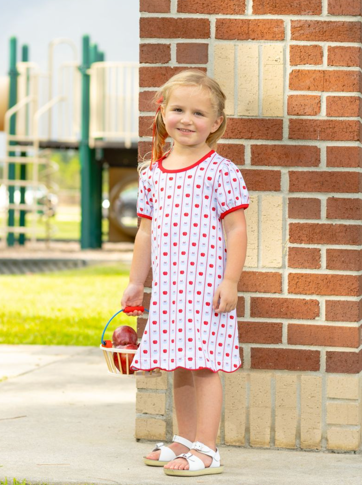 PRE-ORDER- Apple Print Dress