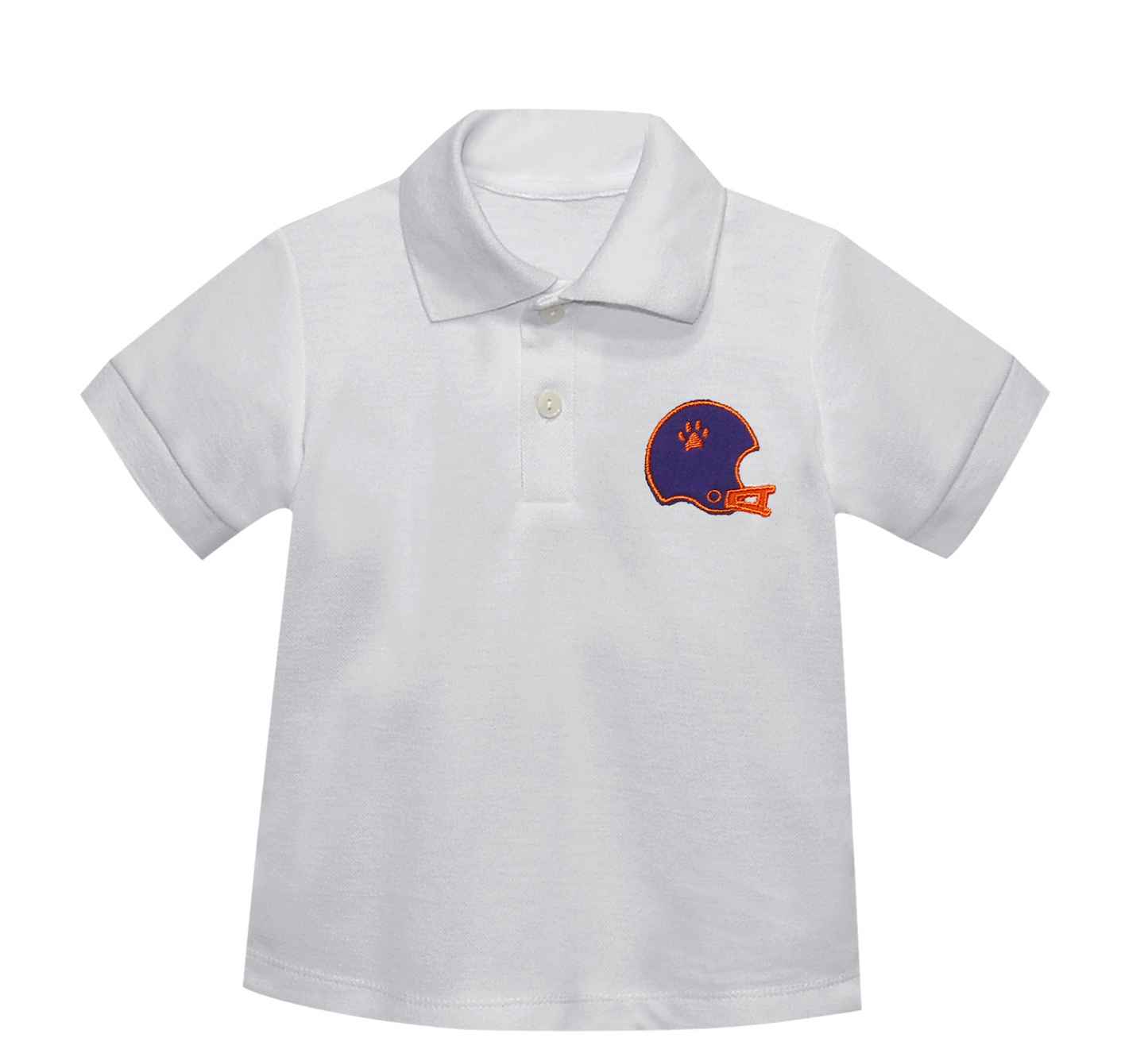 Tiger Orange and Purple Collared Shirt