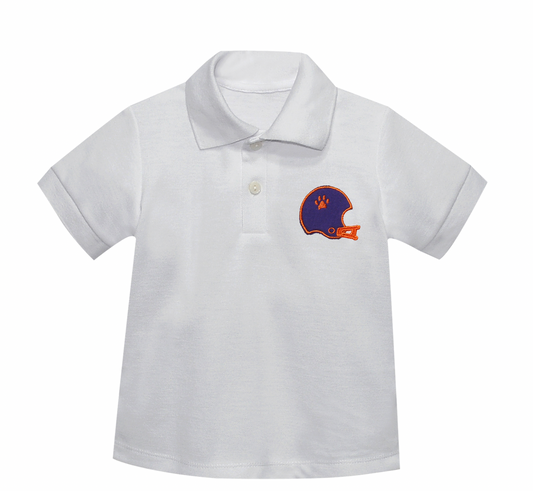 Tiger Orange and Purple Collared Shirt
