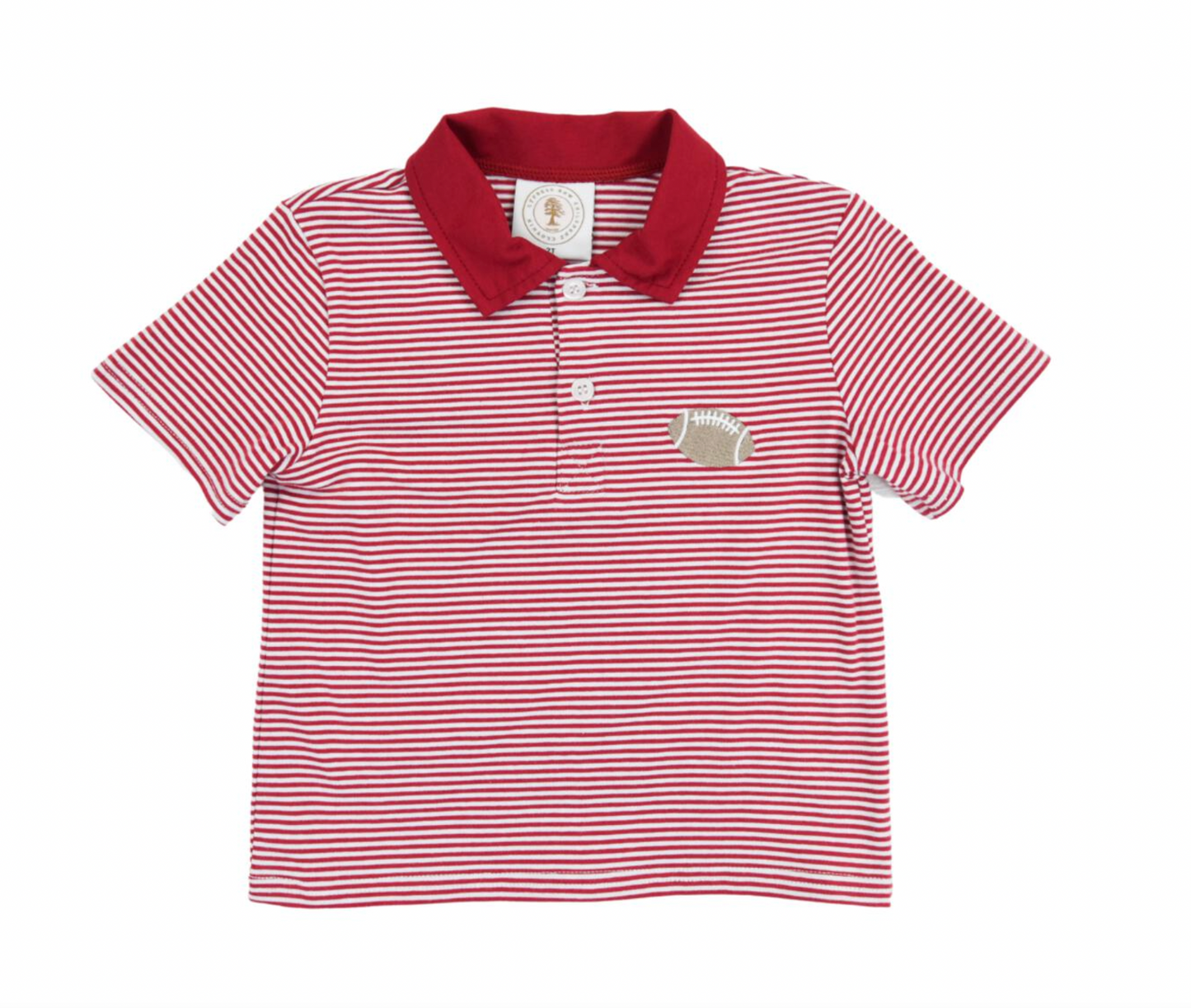 *PRE-ORDER* Dark Red Stripe Tailgate Polo