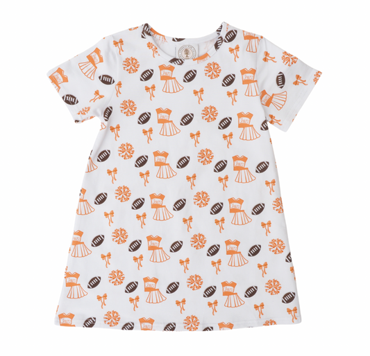 Susie Swing Dress- Varsity Orange