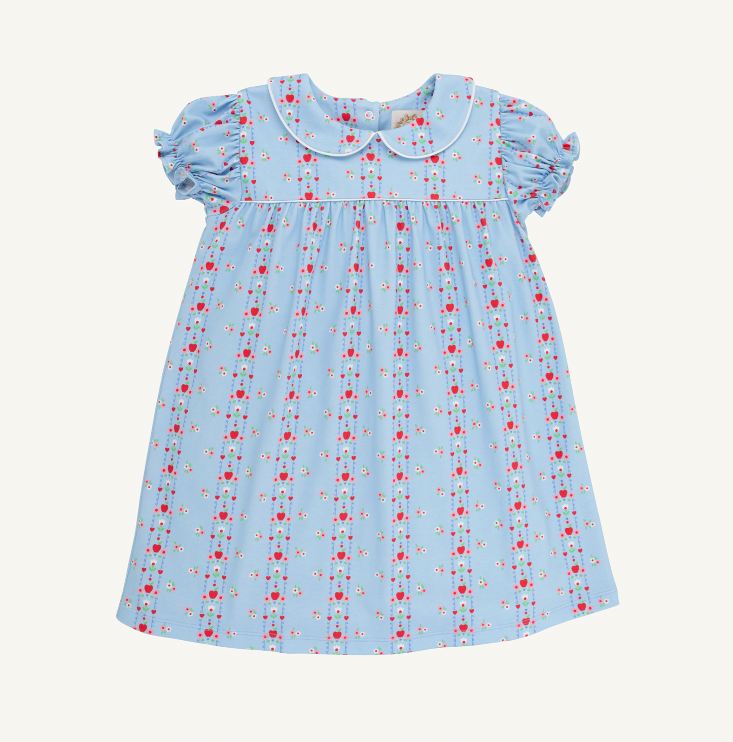 Holly Day Dress- First Day Flowers/Worth Ave White/Richmond Red