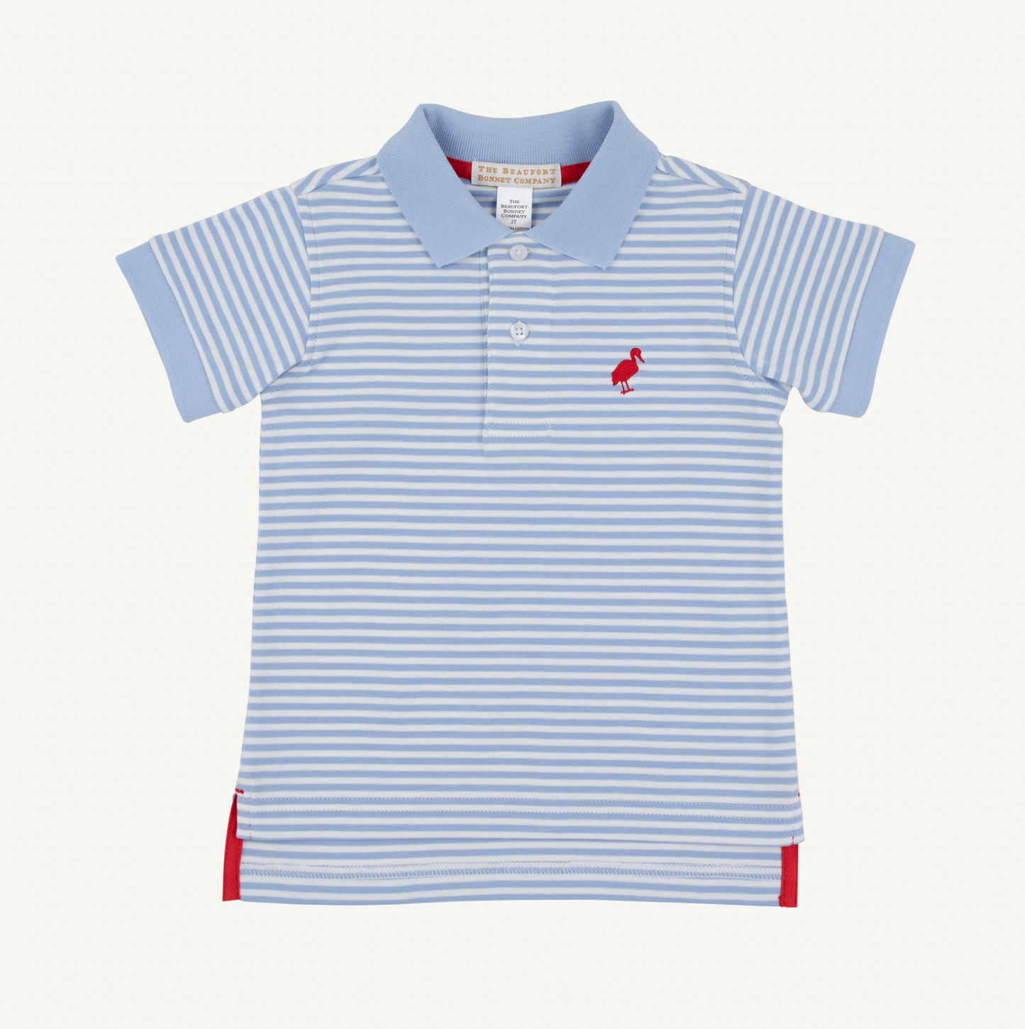 Prim and Proper Polo- Beale Street Blue Stripe/Beale Street Blue/Richmond Red