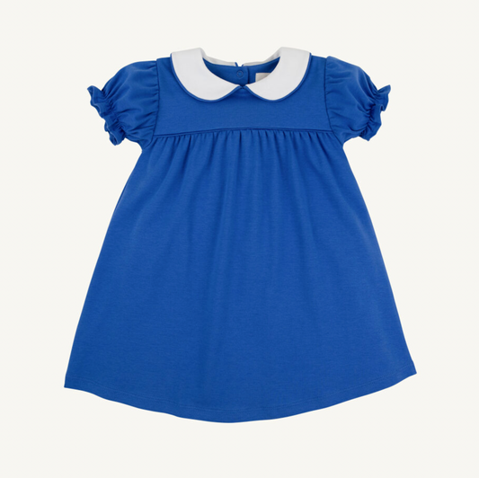 Holly Day Dress- Rockefeller Royal/ Worth Ave White