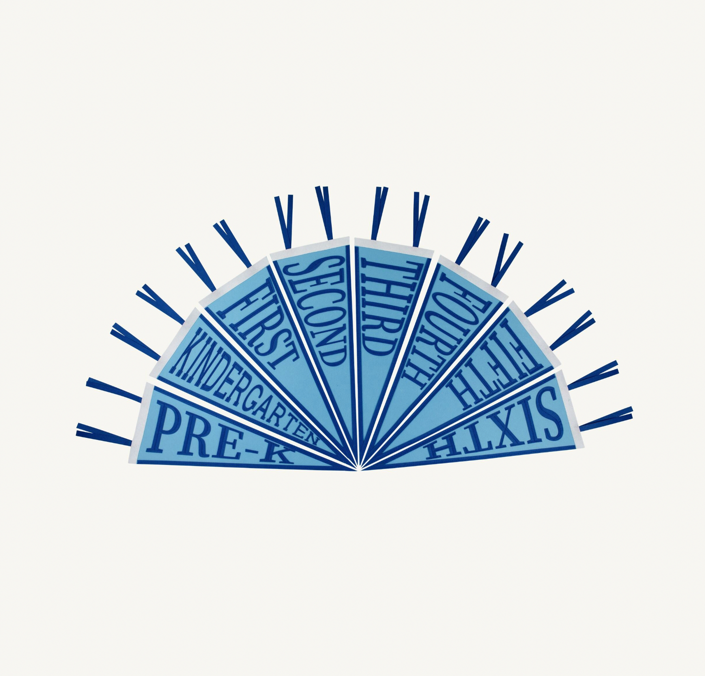Picture Perfect Pennants- Brookline Blue/Rockefeller Royal/Worth Ave White