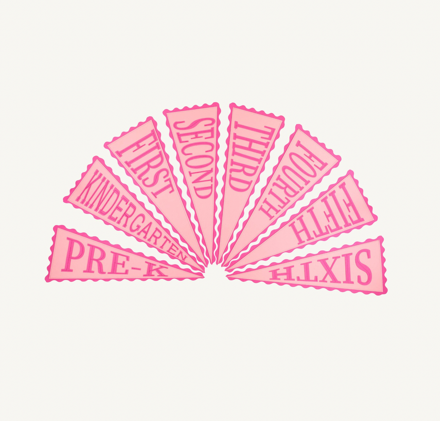 Picture Perfect Pennants- Romany Rose/Palm Beach Pink