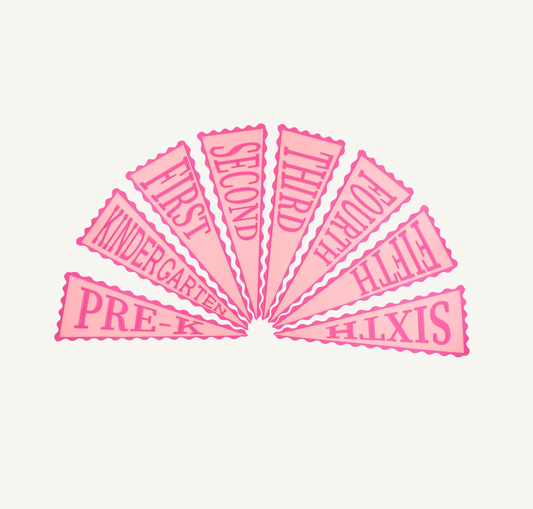 Picture Perfect Pennants- Romany Rose/Palm Beach Pink