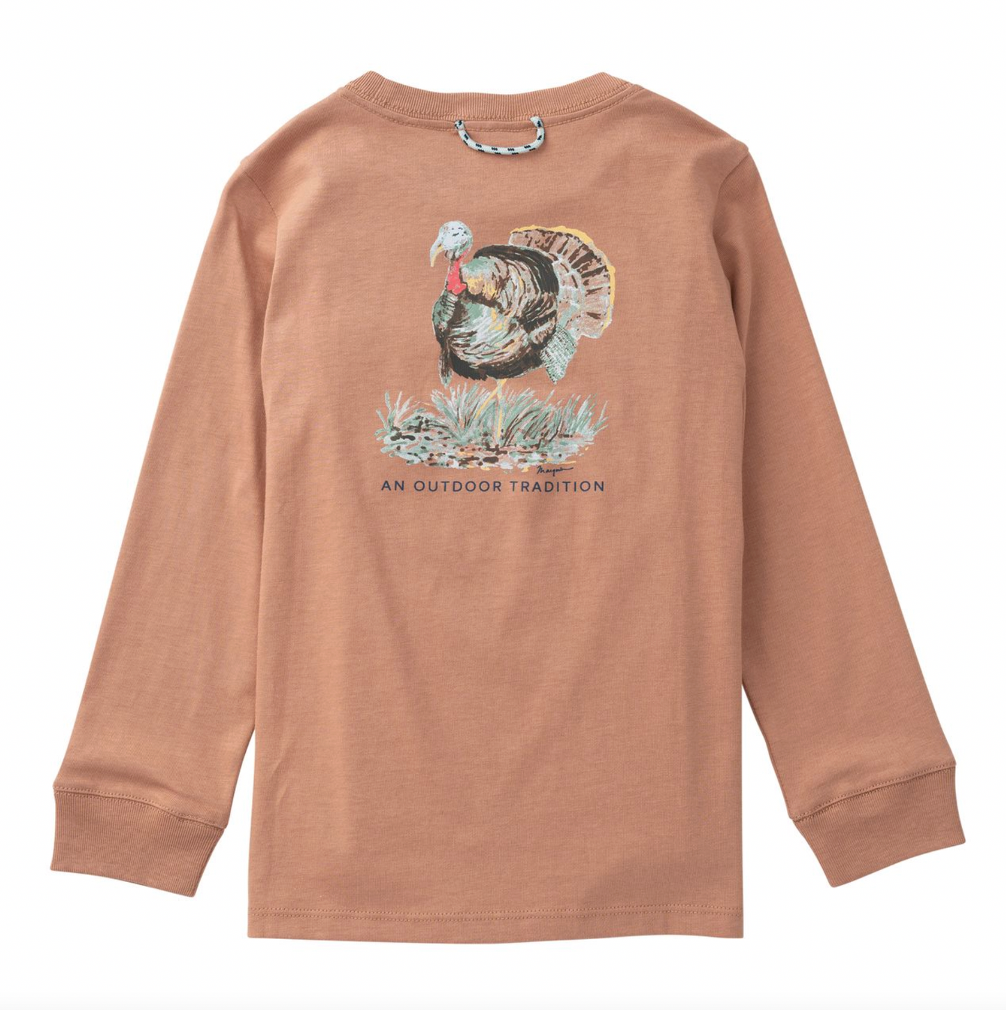 *PRE-ORDER* Long Sleeve Cotton Pocket T-Shirt- Mocha Mousse