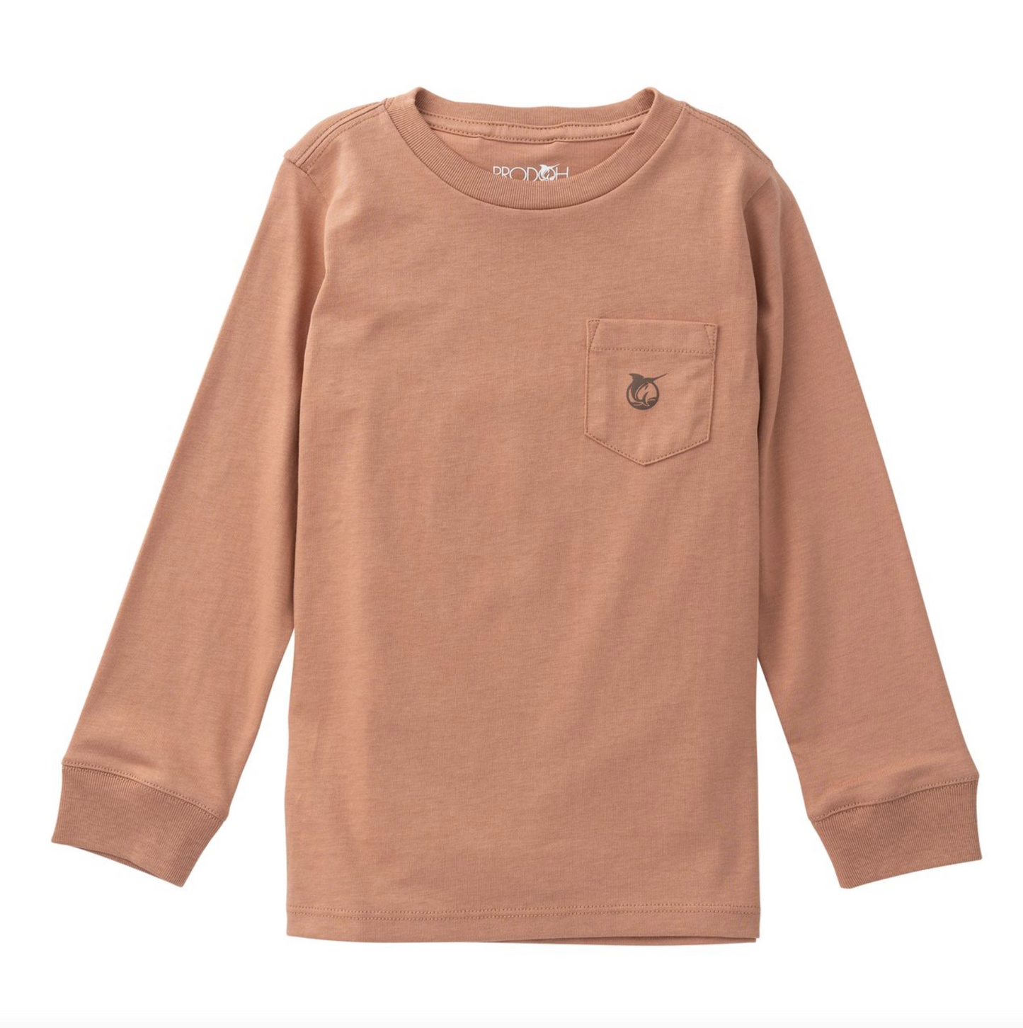 *PRE-ORDER* Long Sleeve Cotton Pocket T-Shirt- Mocha Mousse