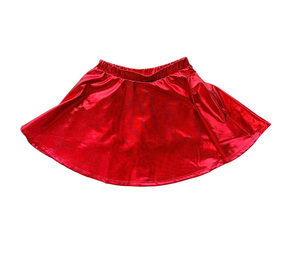 Metallic Red Skirt