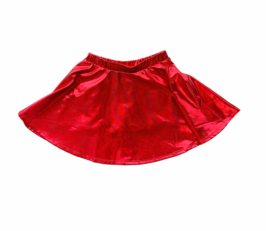 Metallic Red Skirt