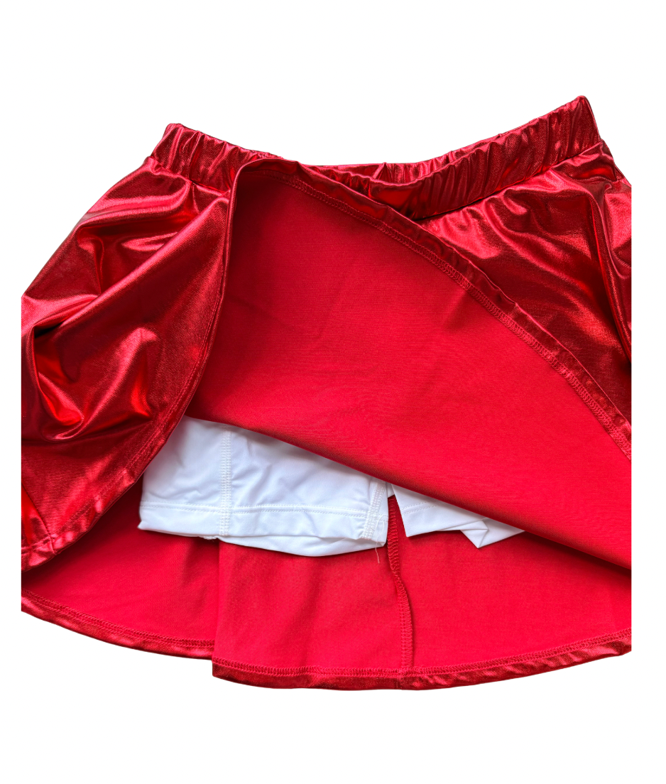 Metallic Red Skirt