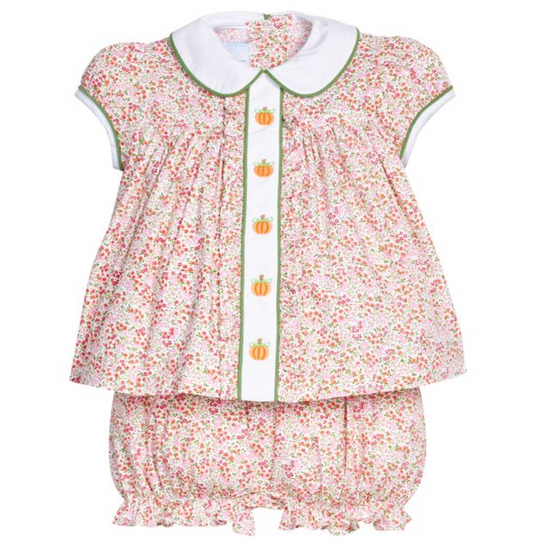 Ruffled Sally Bloomer Set- Pumpkins
