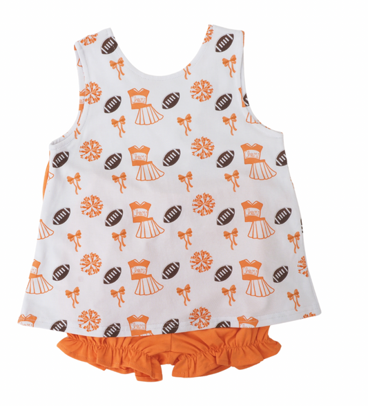Blaire Bow Back Set- Varsity Orange