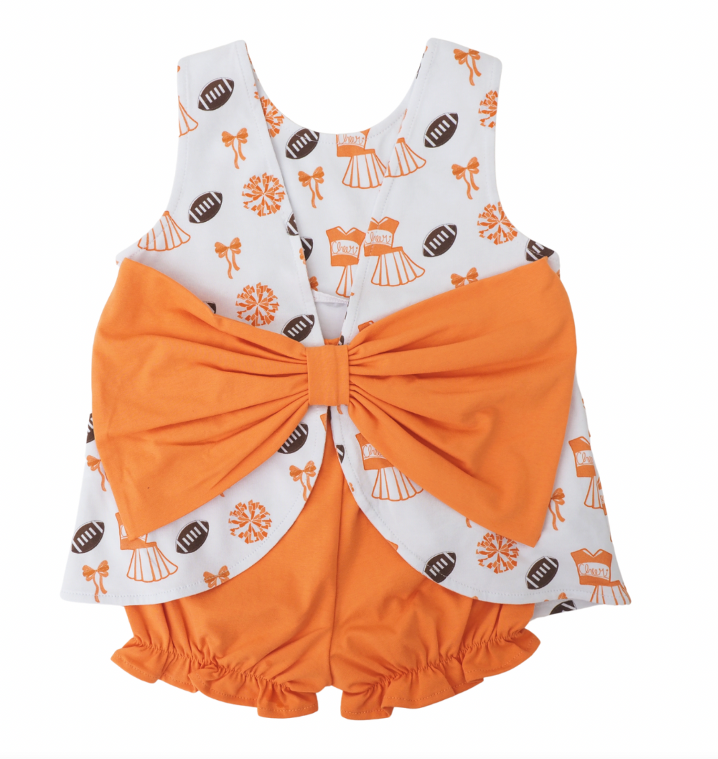 Blaire Bow Back Set- Varsity Orange