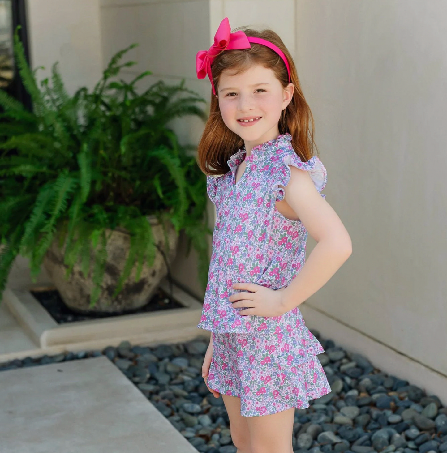 Margot Girls' Performance Skirt- Heirloom Floral