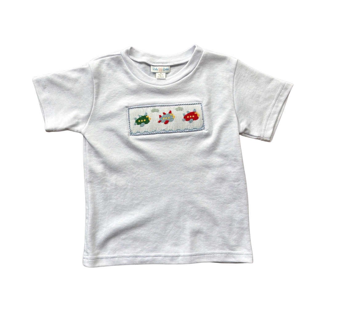 Boys Smocked Airplane Short Set