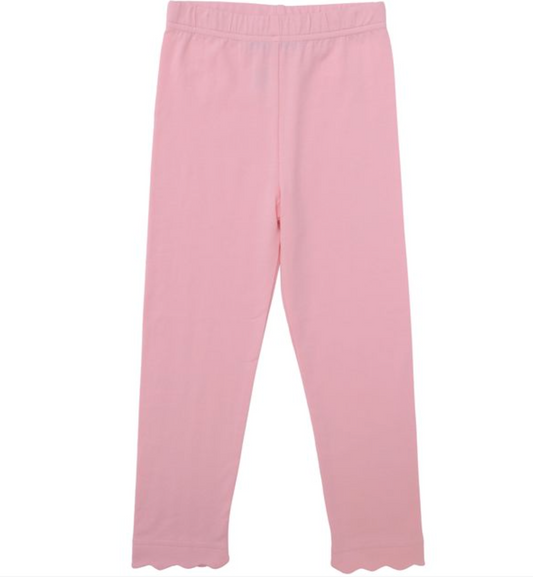*PRE-ORDER* Scalloped Leggings- Light Pink
