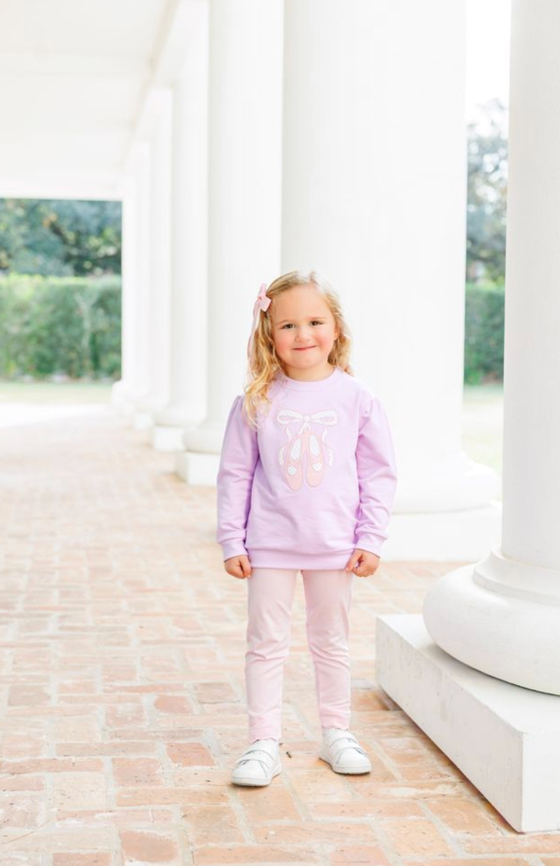 French Terry Pullover- Ballet Shoes