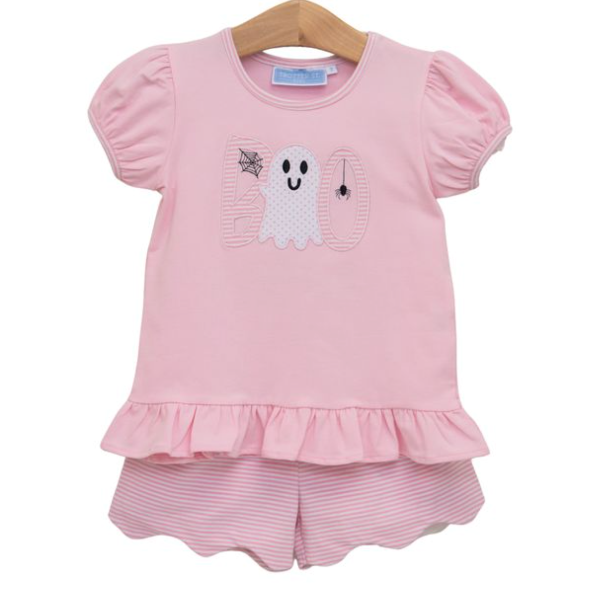 Boo Scalloped Short Set