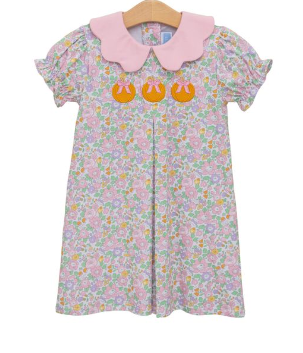 Pumpkin Floral Dress