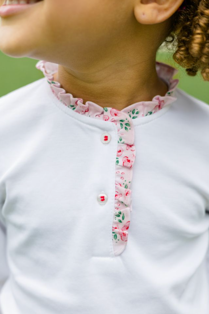 *PRE-ORDER* Zinnia Blooms- LS Henley Shirt