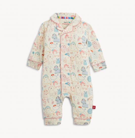 Poodle Pawlor Rf Romper W Piping