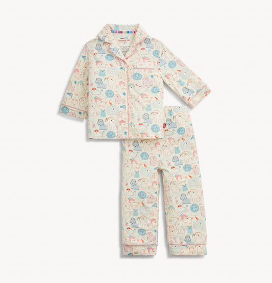 Poodle Pawlor Rf L/s Pj Set W Piping
