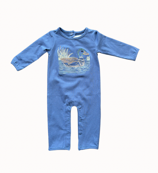 Mallard Duck Embroidery Romper